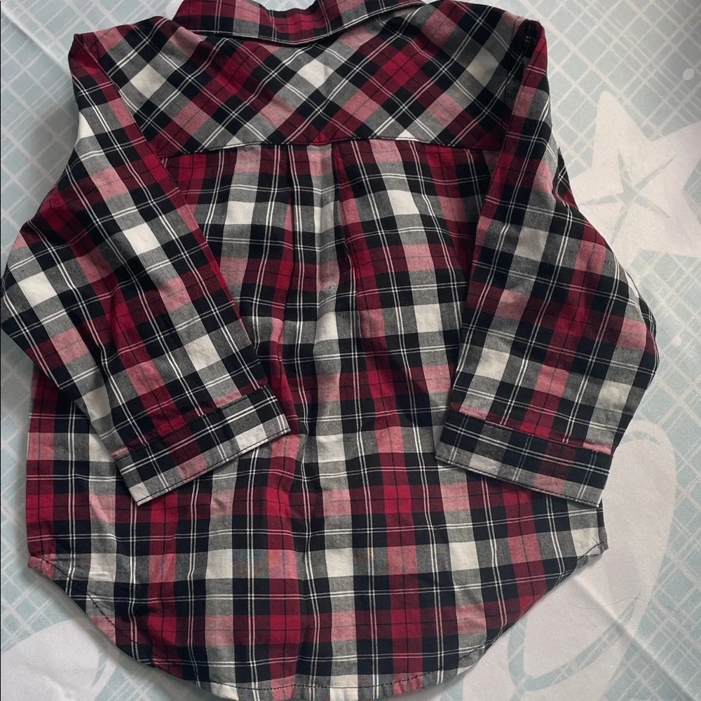 The Children's Place Red and Black Plaid Button Down Shirt
